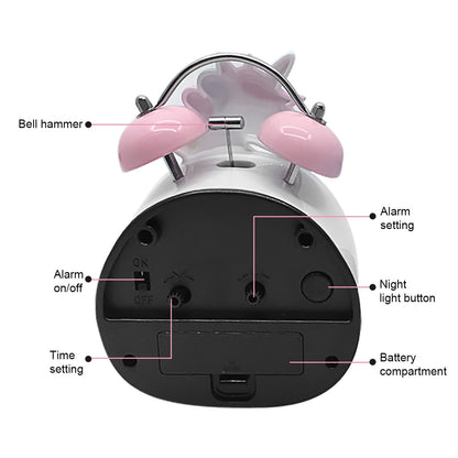 Unicorn Alarm Mini Small Snooze Clock (Multi Colors)