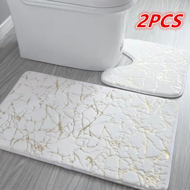 Bathroom Mat Sets Anti Slip Rug 3pc (Multi Styles/Colors)