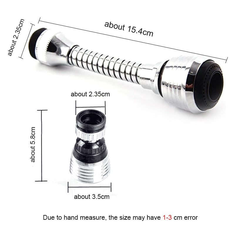 360 Degree Adjustment Faucet Extension Tube Water Saving Nozzle Filter Kitchen Water Tap Water Saving For Sink Faucet Bathroom