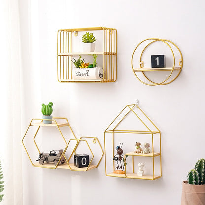 Nordic Wall Shelf Decoration Metal Wall Storage Rack