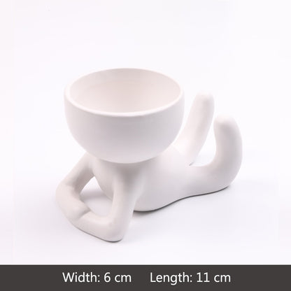 Imitation Humanoid Ceramic Flower Pots (Multi Styles/ Colors)