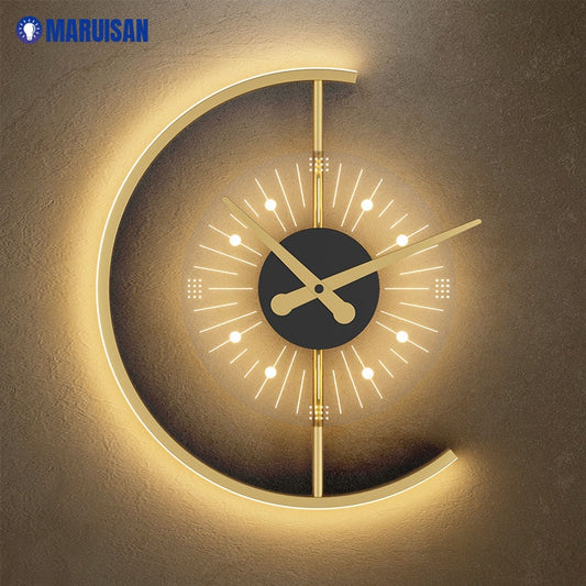 Modern LED Clock Wall Lamp Foyer (Multi Styles/Colors)