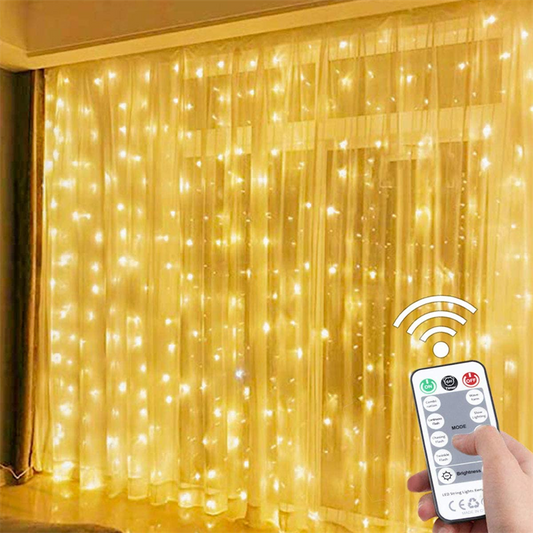 3M LED Curtain Garland  Fairy Lights Festoon with Remote New Year Garland