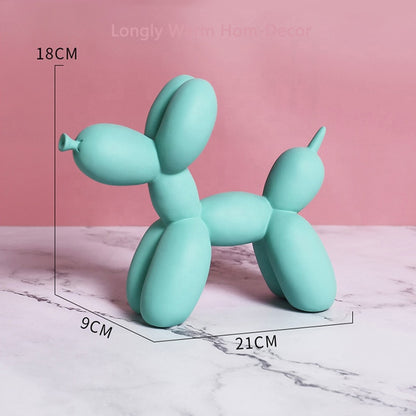 Nordic Creative Cute Resin Balloon Dog Statue (Multi Color)