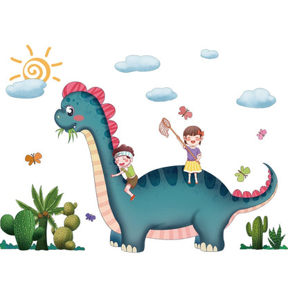 Cartoon Dinosaur Wall Stickers DIY Animal Mural Decals