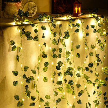 2M 20LED Artificial Leaf Garland Plants Vine