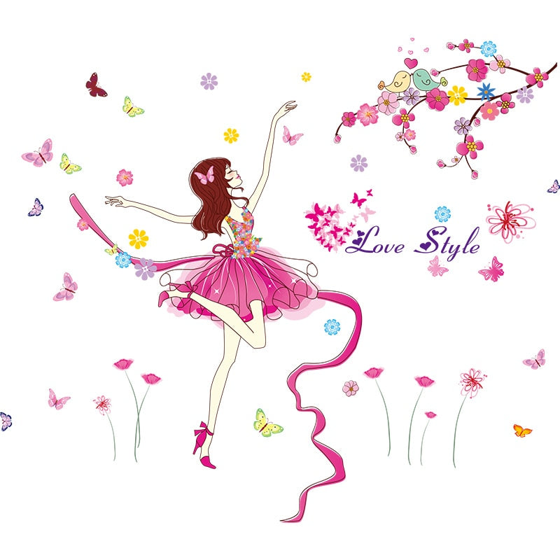 Dancer Wall Stickers DIY Balloons Mural Decal