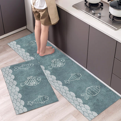 Fashion Simple Nordic Style Kitchen Mat Floor Carpet House Hold Carpet Long Strip Door Mat Modern Home Decor