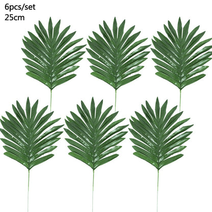 Artificial Tropical Palm Leaves Hawaiian Luau Safari Decoration Fake Plant