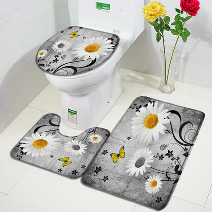 Flower Perfume Bath Mats Sets