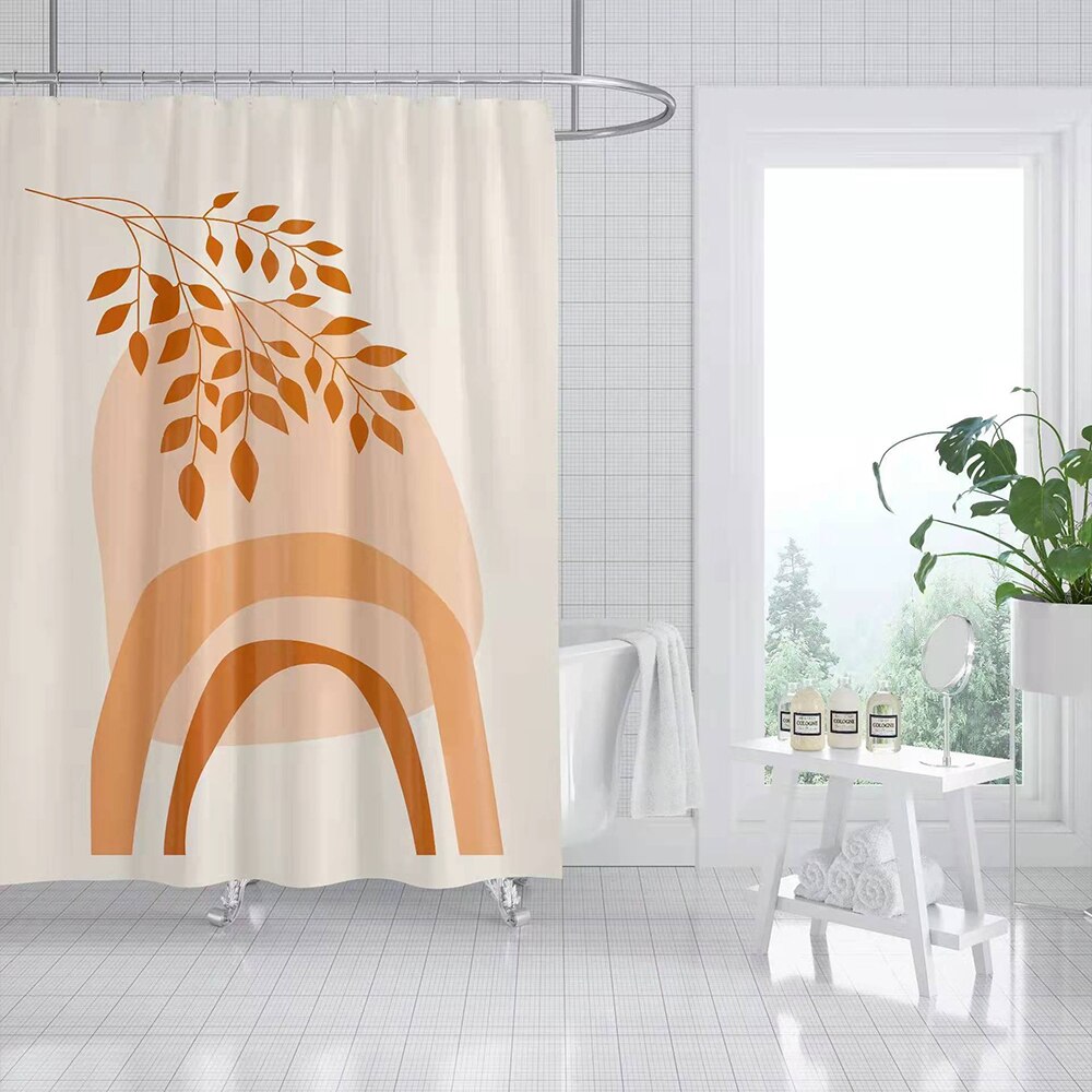 Nordic Simplicity Shower Curtains Abstract Waterproof