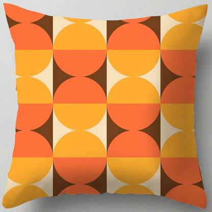 Luxury Plush Cushions Case Orange Yellow Brown Nordic Geometry (Multi Styles)