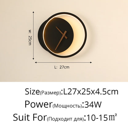 Modern LED Clock Wall Lamp Foyer (Multi Styles/Colors)