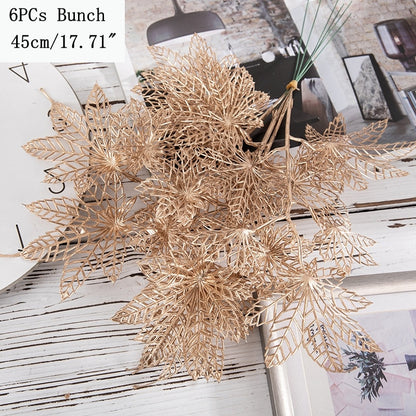 Gold Artificial Plant Bouquet Plastic Fake Flowers (Multi Styles)