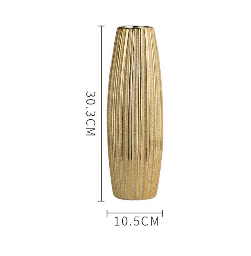 30CM Luxury Europe Gold Ceramic Vases (Multi Styles)