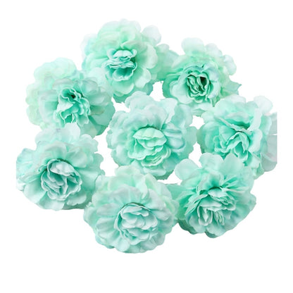 Silk Rose Artificial Flower Head Fake Flower For Home Decor DIY Wreath Accessories (Multi Colors)