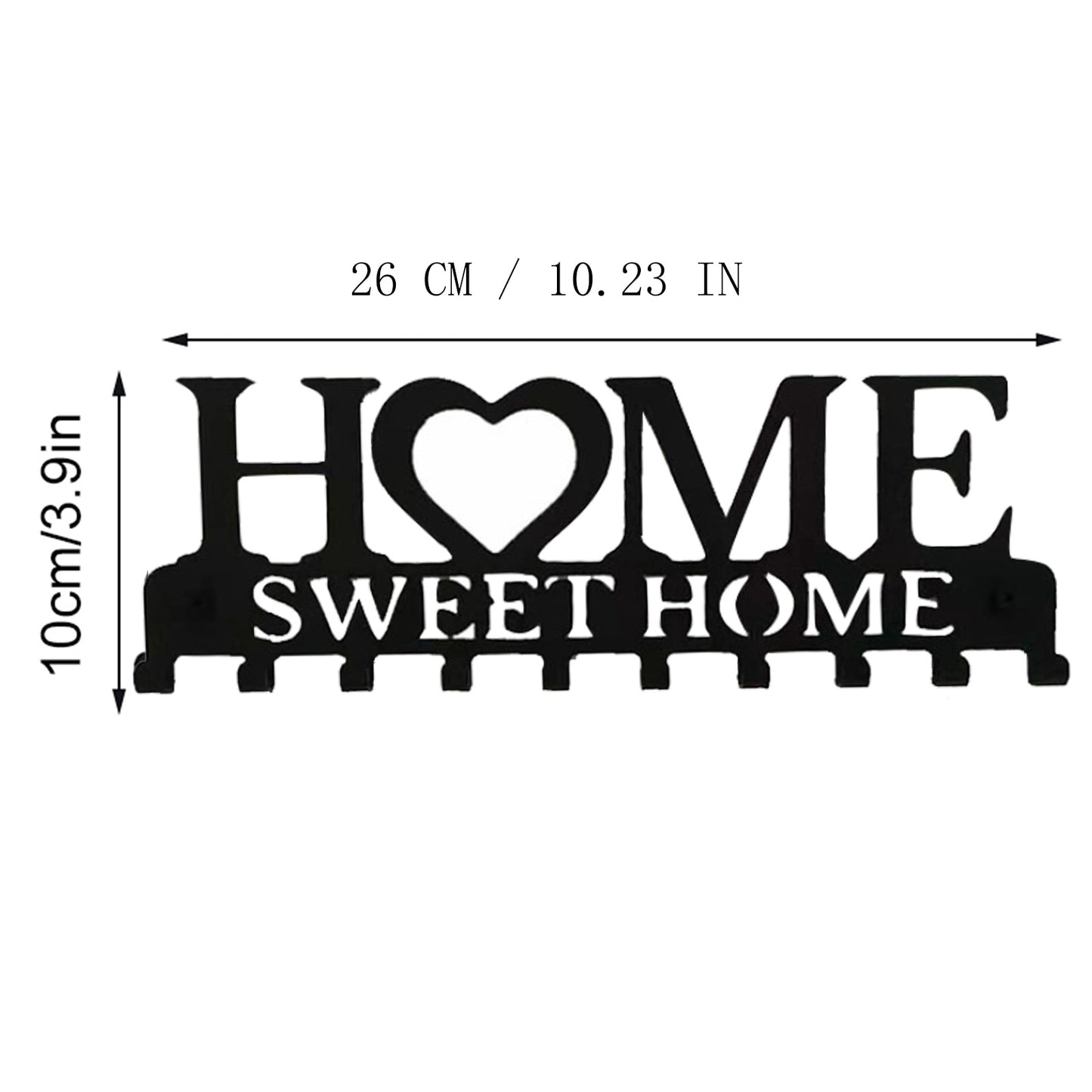 Black Metal Wall-mountedHome Sweet Hime Rack