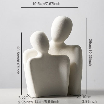 Nordic Minimalist Abstract Ceramic Love Figures (Multi Styles/Colors)