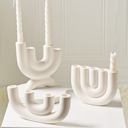 1PC Candlestick Holder Ceramic Nordic Home