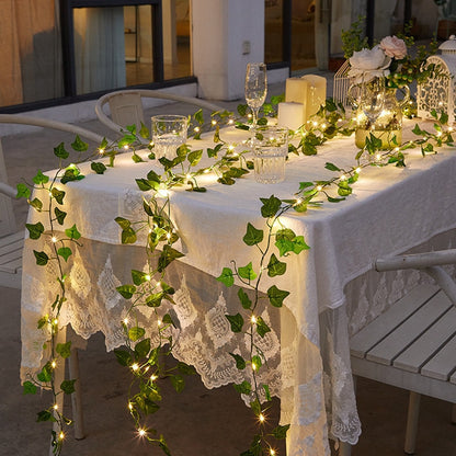 2M 20LED Artificial Leaf Garland Plants Vine