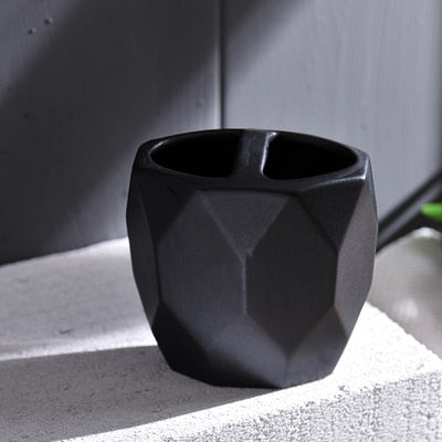 Nordic Black Frosted Bathroom Set