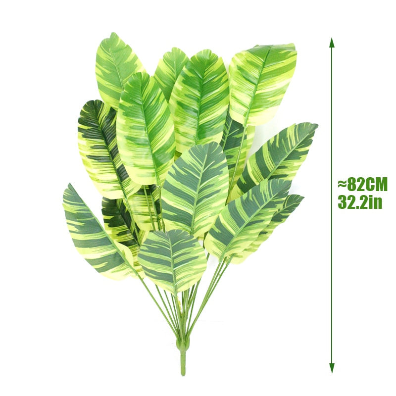 Artificial Plant Scattered Tail Tropical Artificial Palm Tree Large Plants Leaves Fake Palm Leaf for Home Garden Office Decor