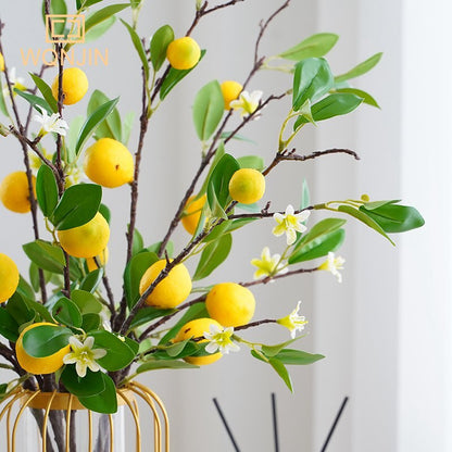 Faux Lemon Branches With Fruit 1PC