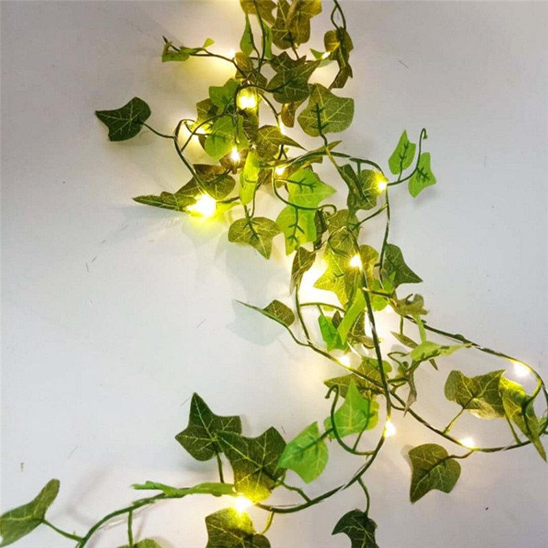 2M 20LED Artificial Leaf Garland Plants Vine