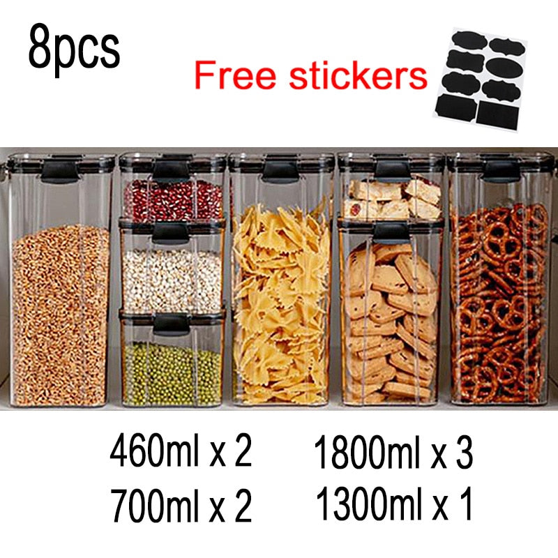 Food Storage Kitchen Container Plastic Box Jars for Bulk