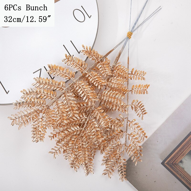 Gold Artificial Plant Bouquet Plastic Fake Flowers (Multi Styles)