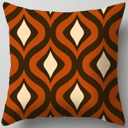 Luxury Plush Cushions Case Orange Yellow Brown Nordic Geometry (Multi Styles)