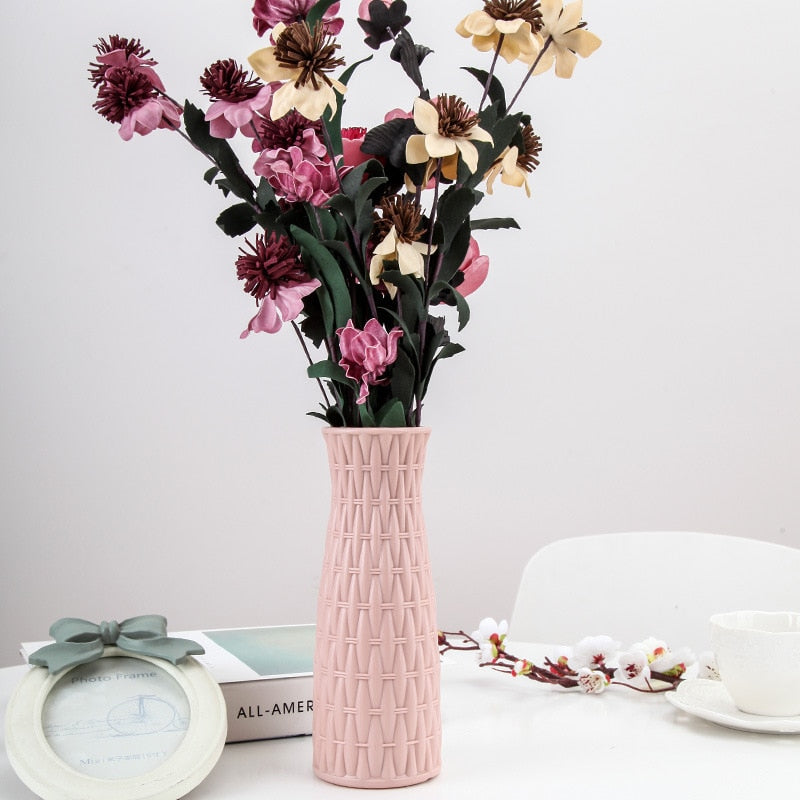 Nordic New Flower Plastic Vases (Multi Styles/ Colors)