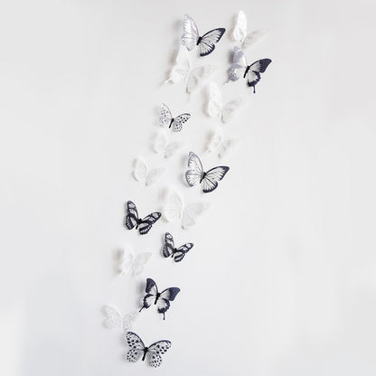 18pcs/lot 3d Effect Crystal Butterflies Wall Sticker Beautiful Butterfly