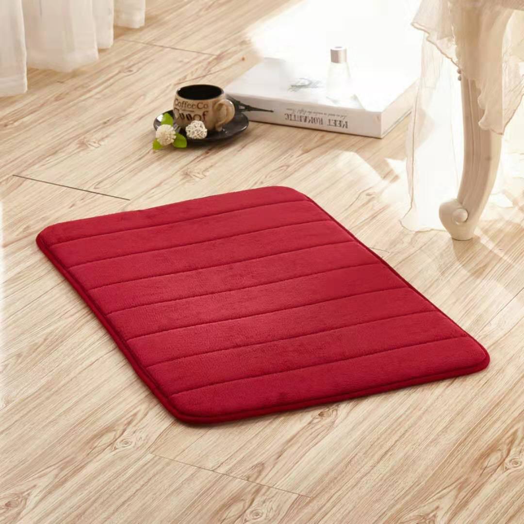 Coral Fleece Water Absorption Non-slip Memory Foam Washable Bathroom Mat (Multi Styles/Colors)