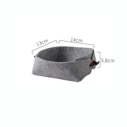 1pc Nordic Felt Storage Table  Basket