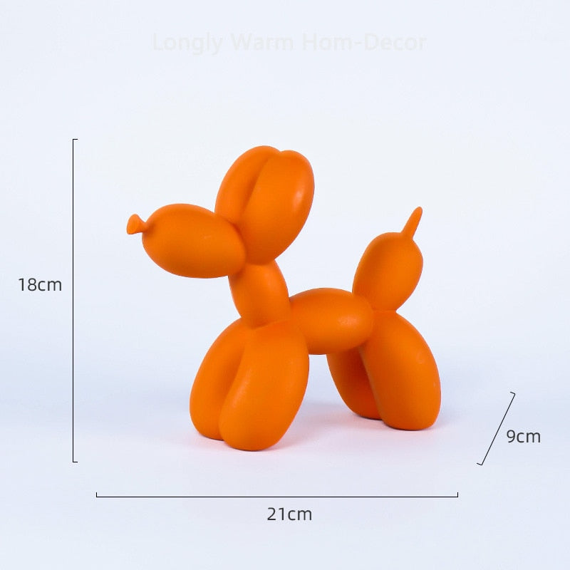 Nordic Creative Cute Resin Balloon Dog Statue (Multi Color)