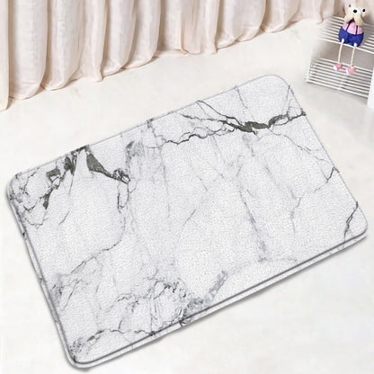 Black Marble Bath Mats 3pcs Sets Gold Grey Lines Creative Abstract Geometric Art Home Bathroom Door Rug Anti-Slip Toilet Lid Mat