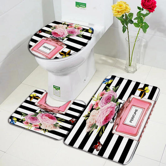 Flower Perfume Bath Mats Sets