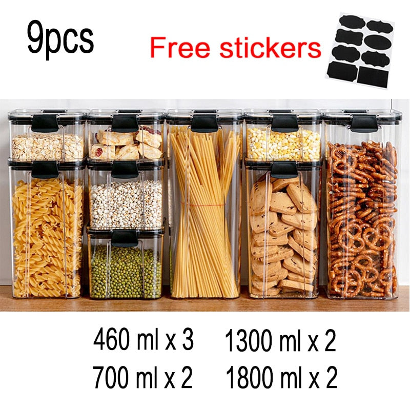 Food Storage Kitchen Container Plastic Box Jars for Bulk