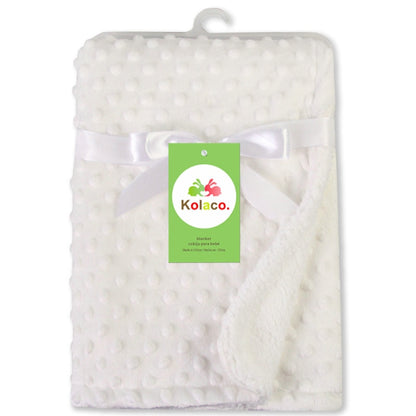 Baby Fleece Thermal Soft Newborn Blanket Solid Bedding Set