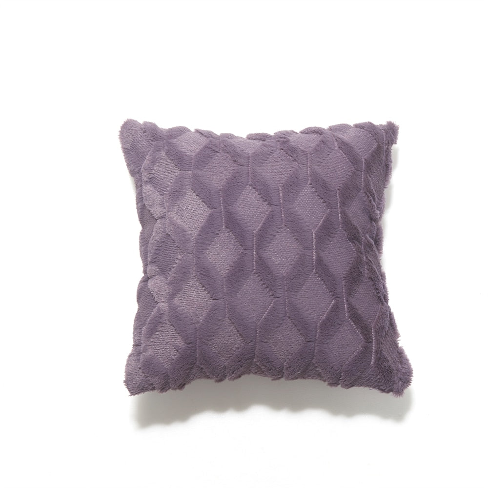 Cushion Cover Plush Pillow Cover (Multi Colors)