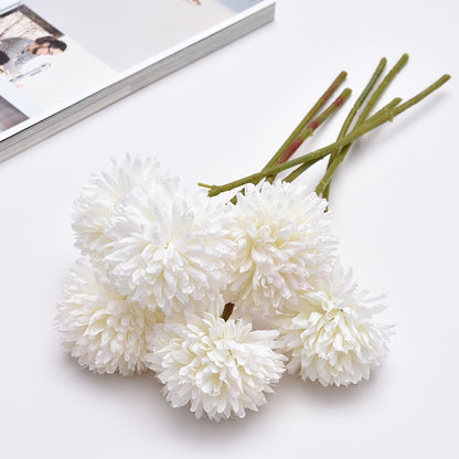 30cm Artificial Flower Dandelion Ball Chrysanthemum Fake Potted Flower Arrangement Decoration