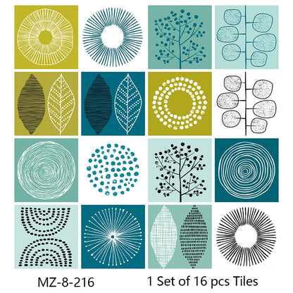 16pcs/set Tiles Sticker Waterproof Peel; Wall Decals