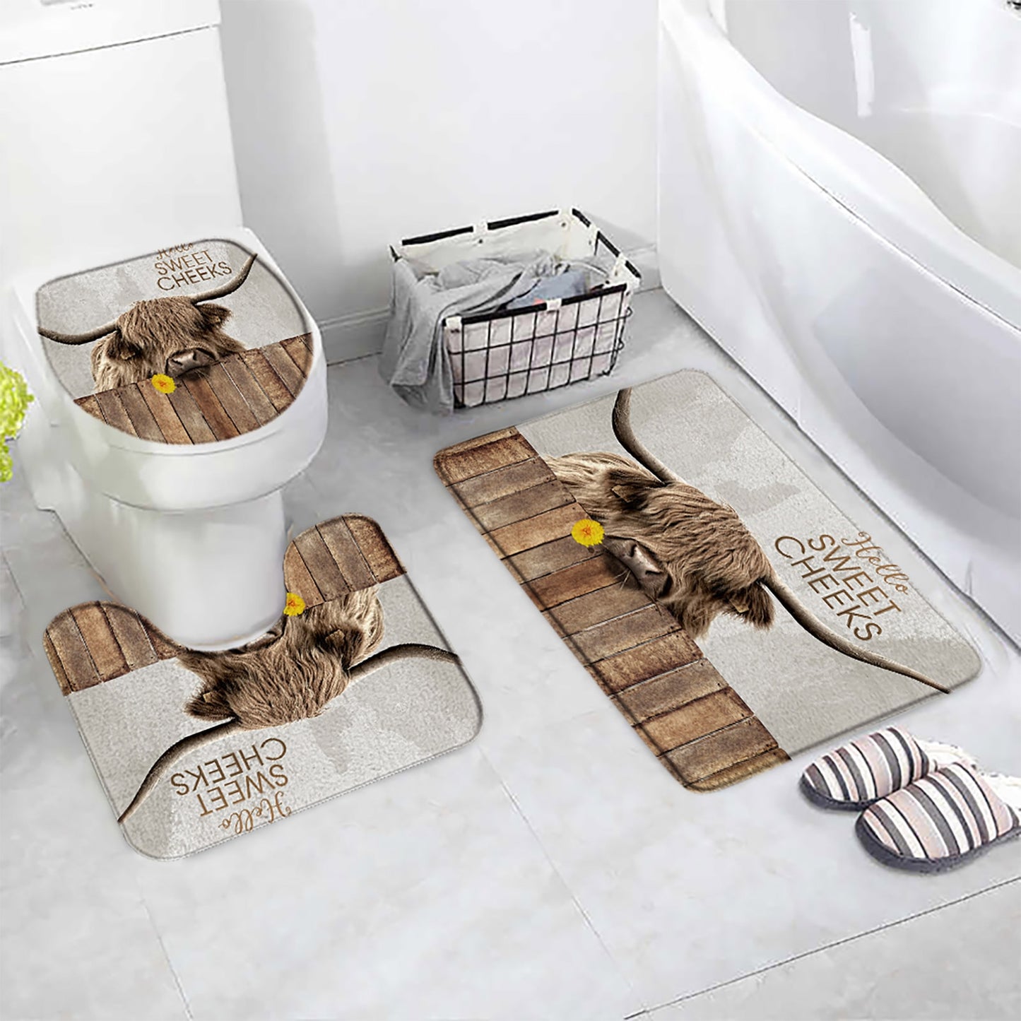 Flower Perfume Bath Mats Sets