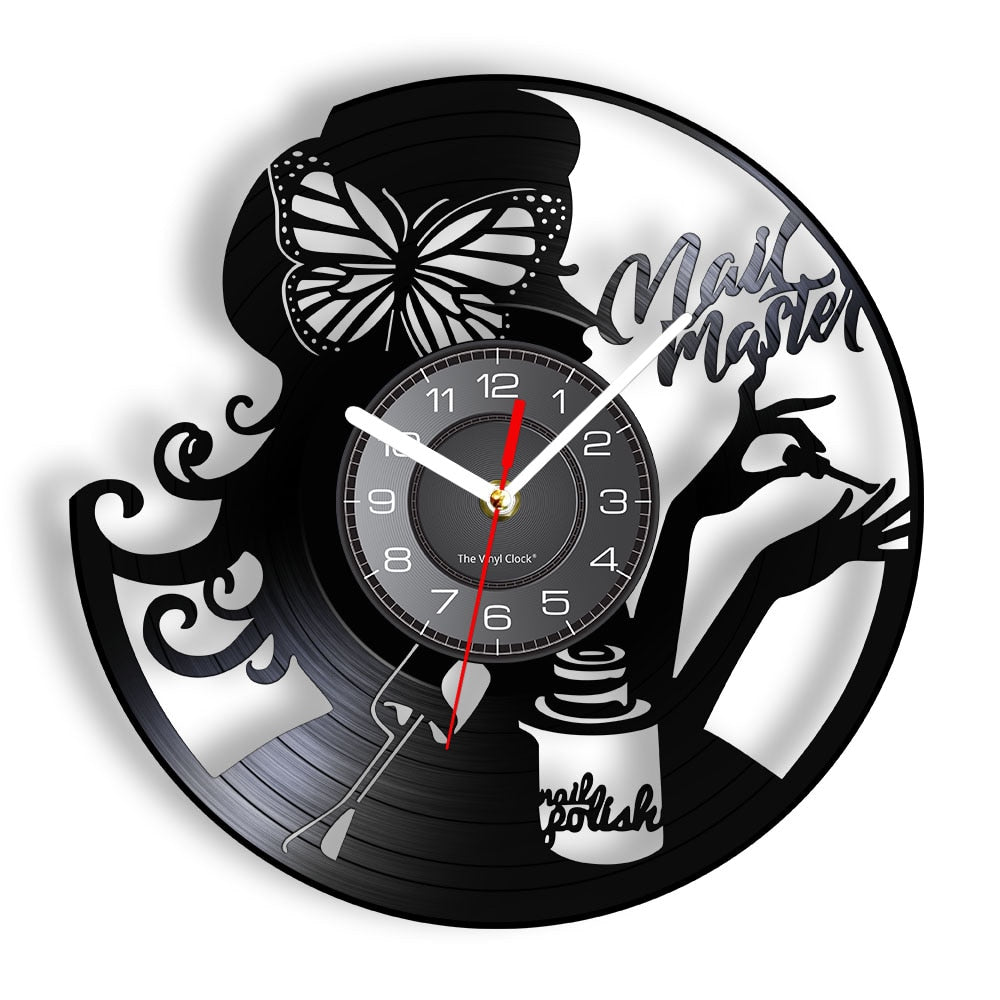 Design Wall Clock Fashion Beauty  Vinyl Record Wall Clock Decor (Multi Styles/Colors)