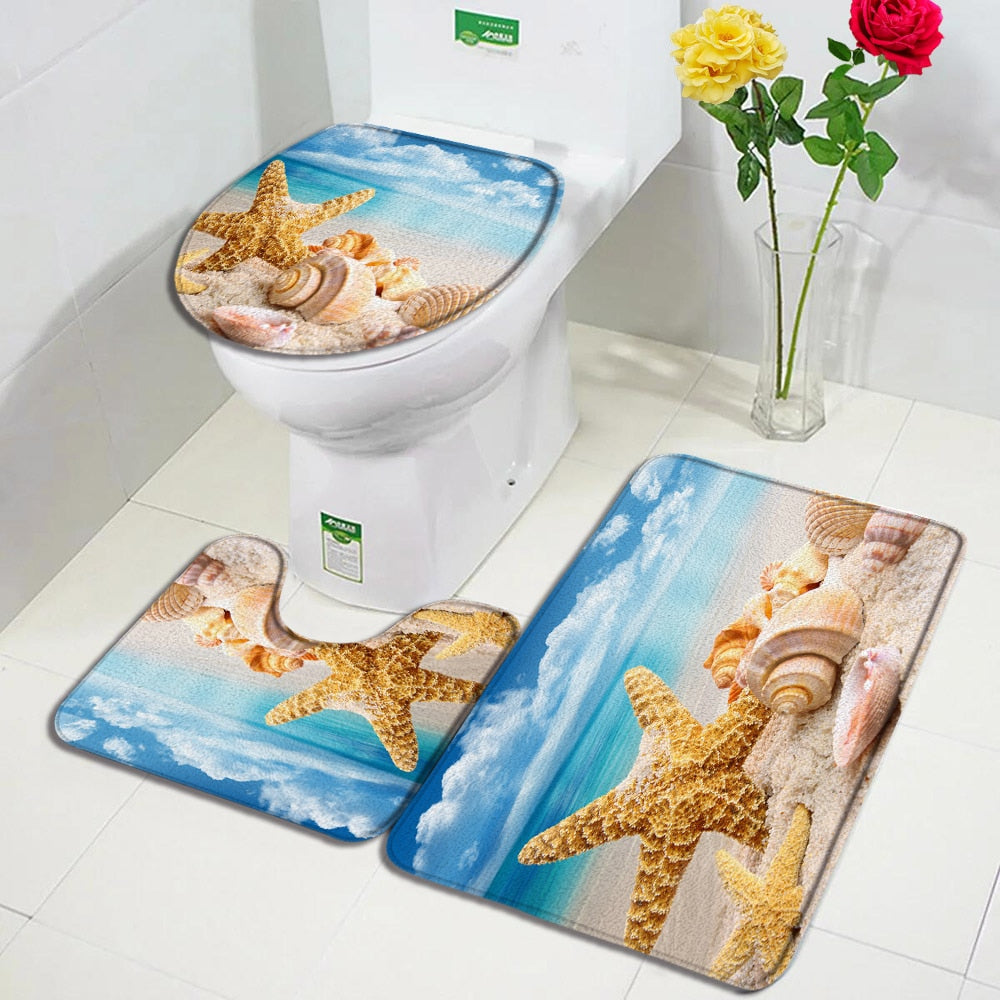 Flower Perfume Bath Mats Sets