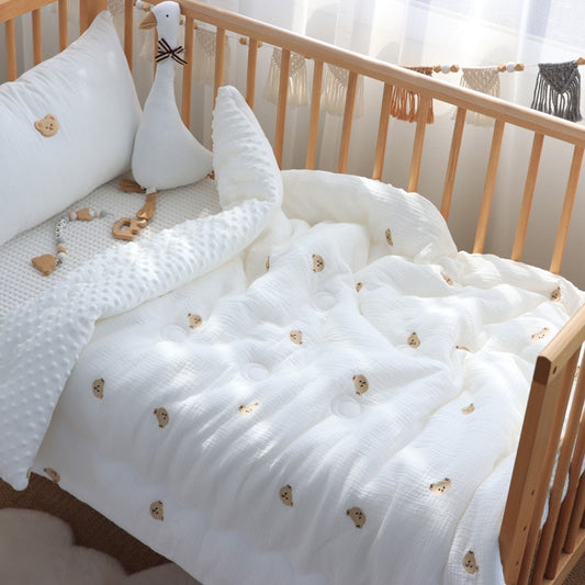 Thick Cotton Embroidered Bear or Tiger Baby Duvet Newborn Thermal Comforter