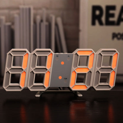 Smart 3D Digital Alarm Clock Wall (Multi Colors)