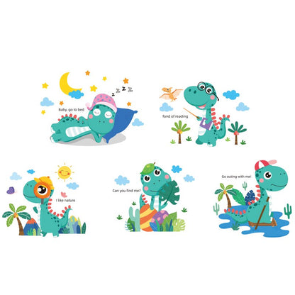 Cartoon Dinosaur Wall Stickers DIY Animal Mural Decals