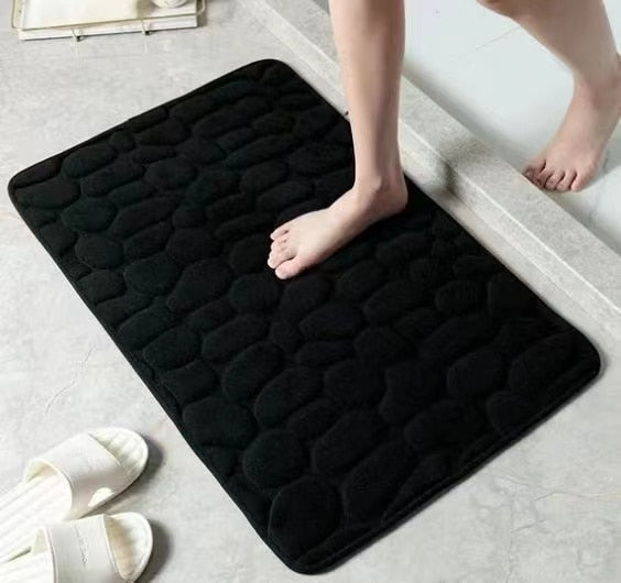 3D Cobblestone Embossed Non Slip Memory Foam Mat (Multi Styles/Colors)